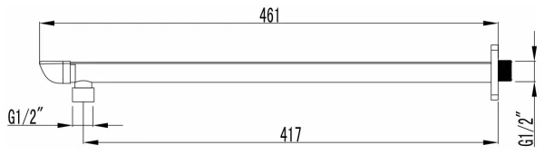 Держатель для верхнего душа Lemark (LM4987CW)